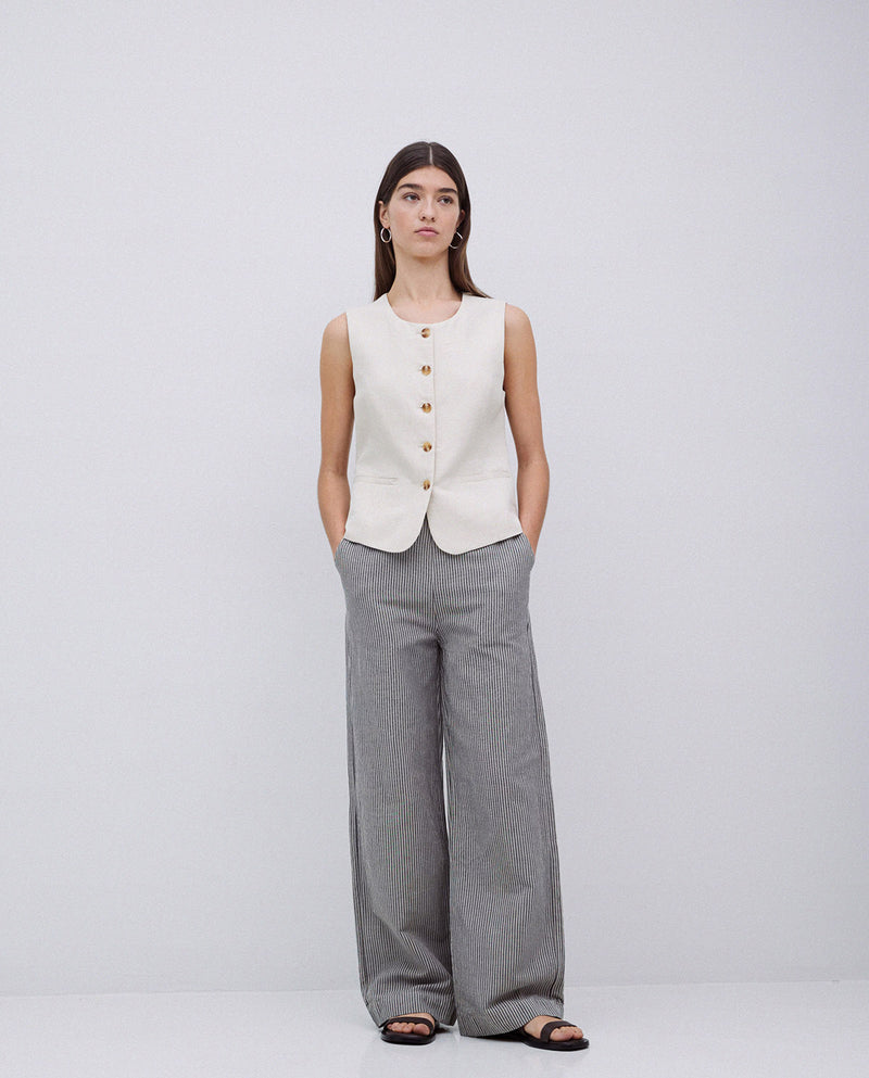 Yerse Pinstripe Relaxed Leg Pant 42846Ys