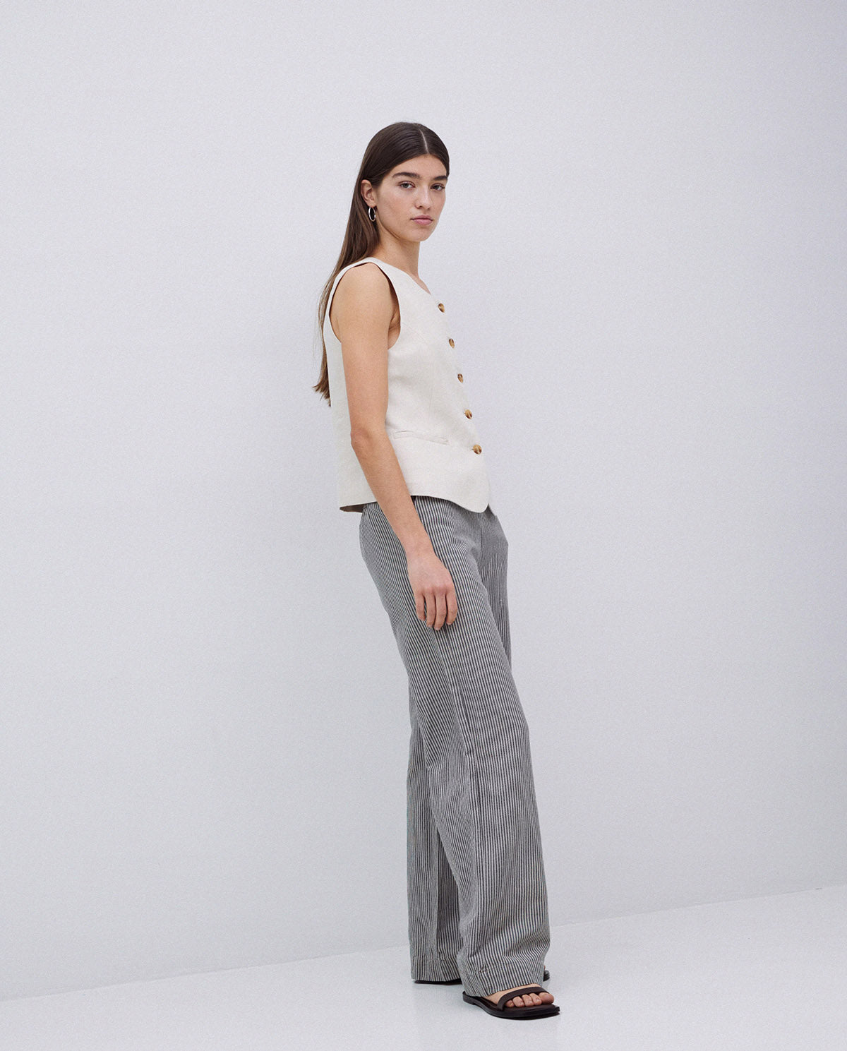 Yerse Pinstripe Relaxed Leg Pant 42846Ys