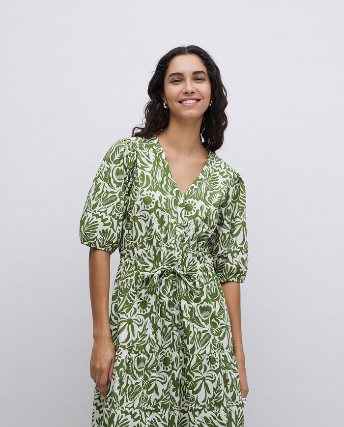 Yerse S/Sleeve Printed Dress 42894Ys