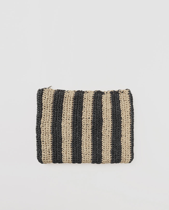 Yerse Striped Rafia Clutch 42939Ys