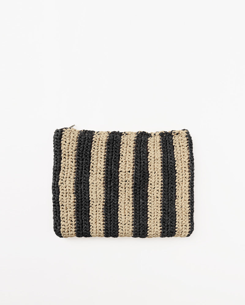 Yerse Striped Rafia Clutch 42939Ys