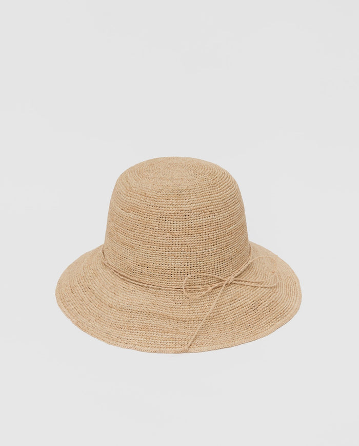 Yerse Handmade Rafia Hat in Camel 42951Ys