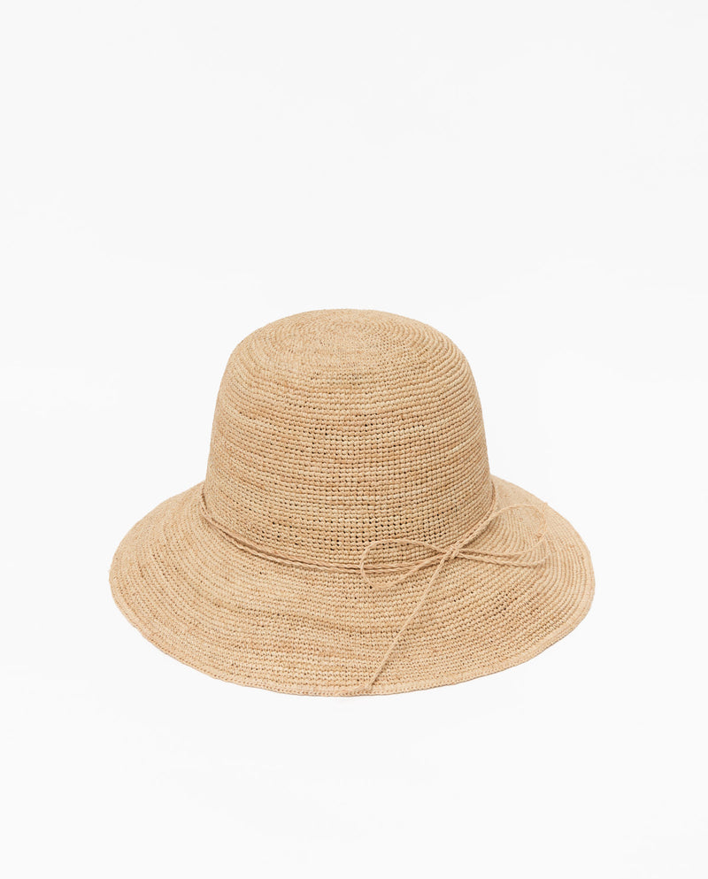 Yerse Handmade Rafia Hat in Camel 42951Ys