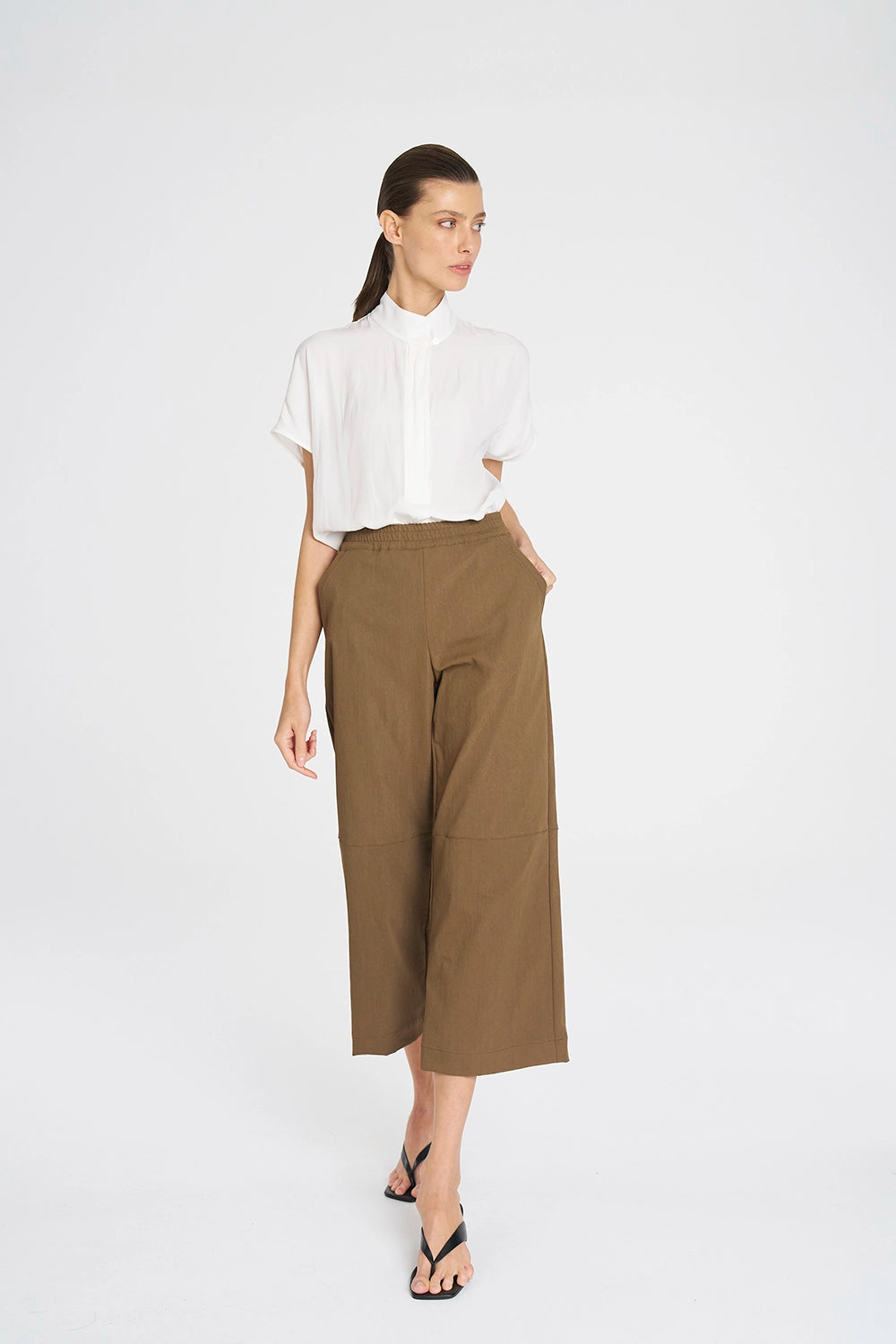 Mela Purdie Slice Pant In Tannin F416 1963 - Pre-Order March Delivery