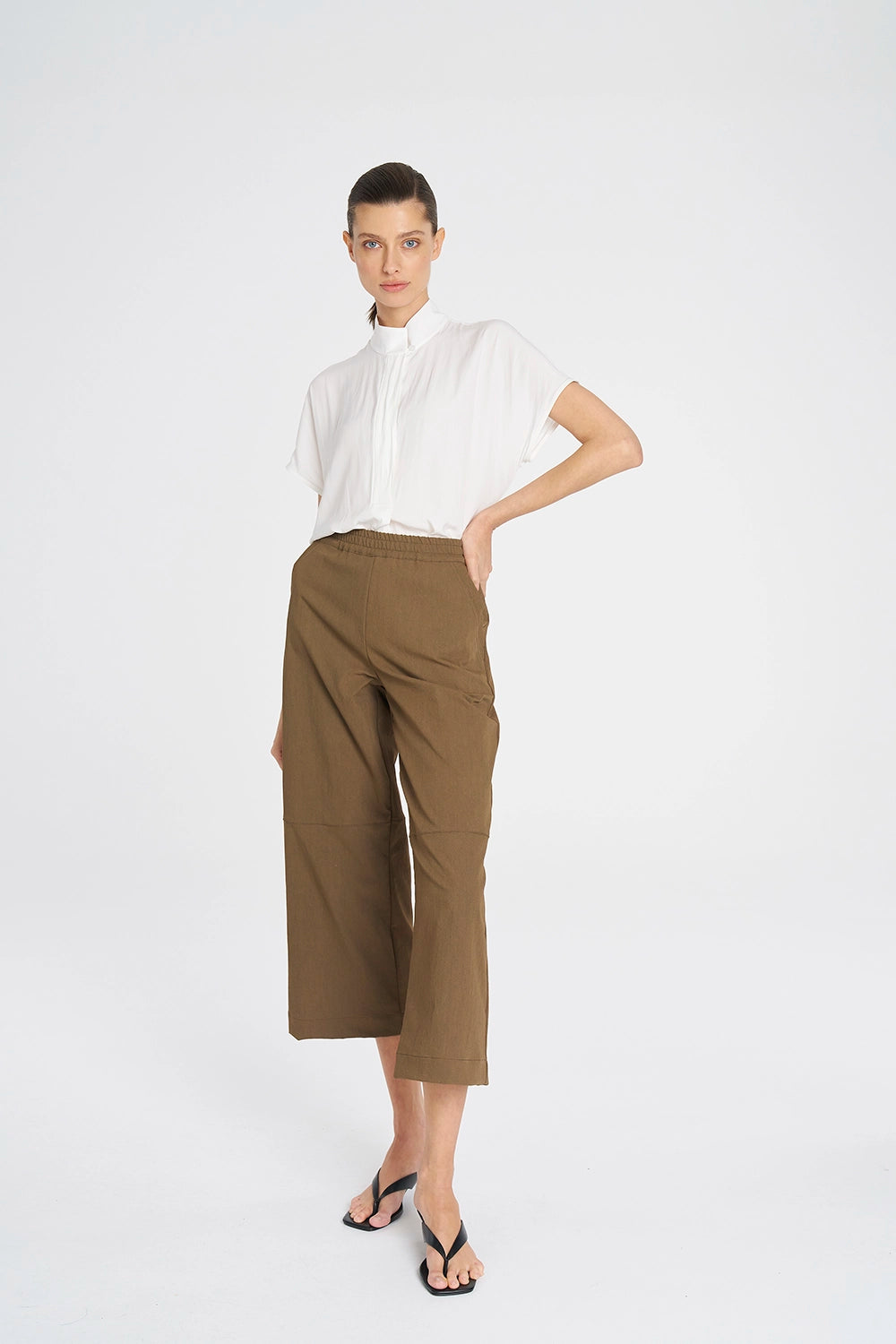 Mela Purdie Slice Pant In Tannin F416 1963 - Pre-Order March Delivery