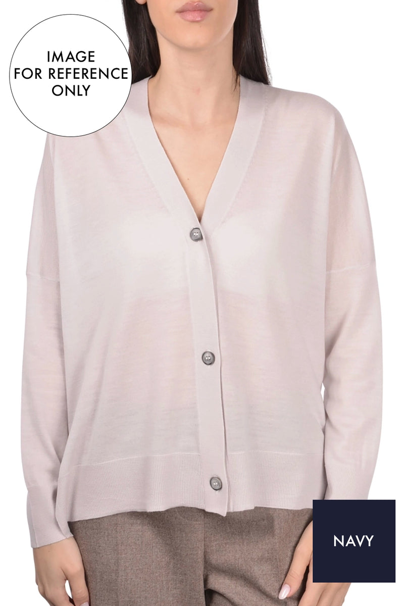 Gran Sasso Relaxed Cardigan with Drop Shoulder 43231-14730