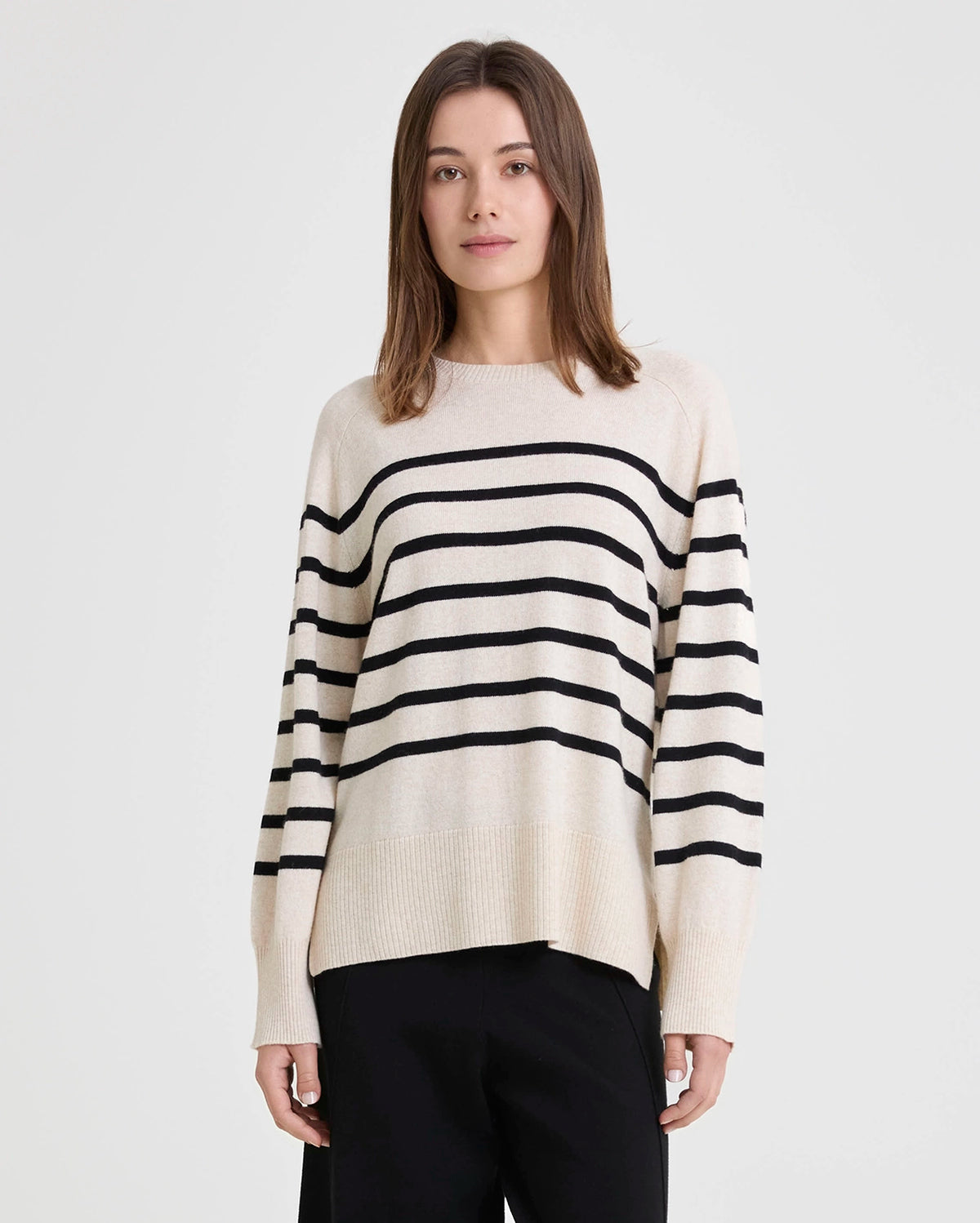 Yerse Jumper Stripes in Ecru Black 43515