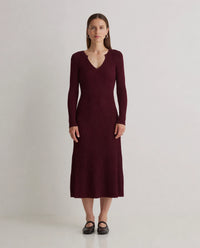 Yerse Dress Pleats in Granate 43520