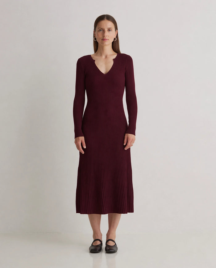 Yerse Dress Pleats in Granate 43520