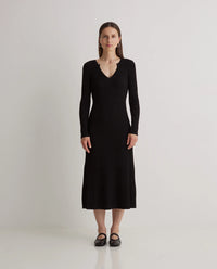 Yerse Dress Pleats in Black 43520