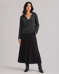 Yerse Jumper Boiled Wool in Plomo 43571