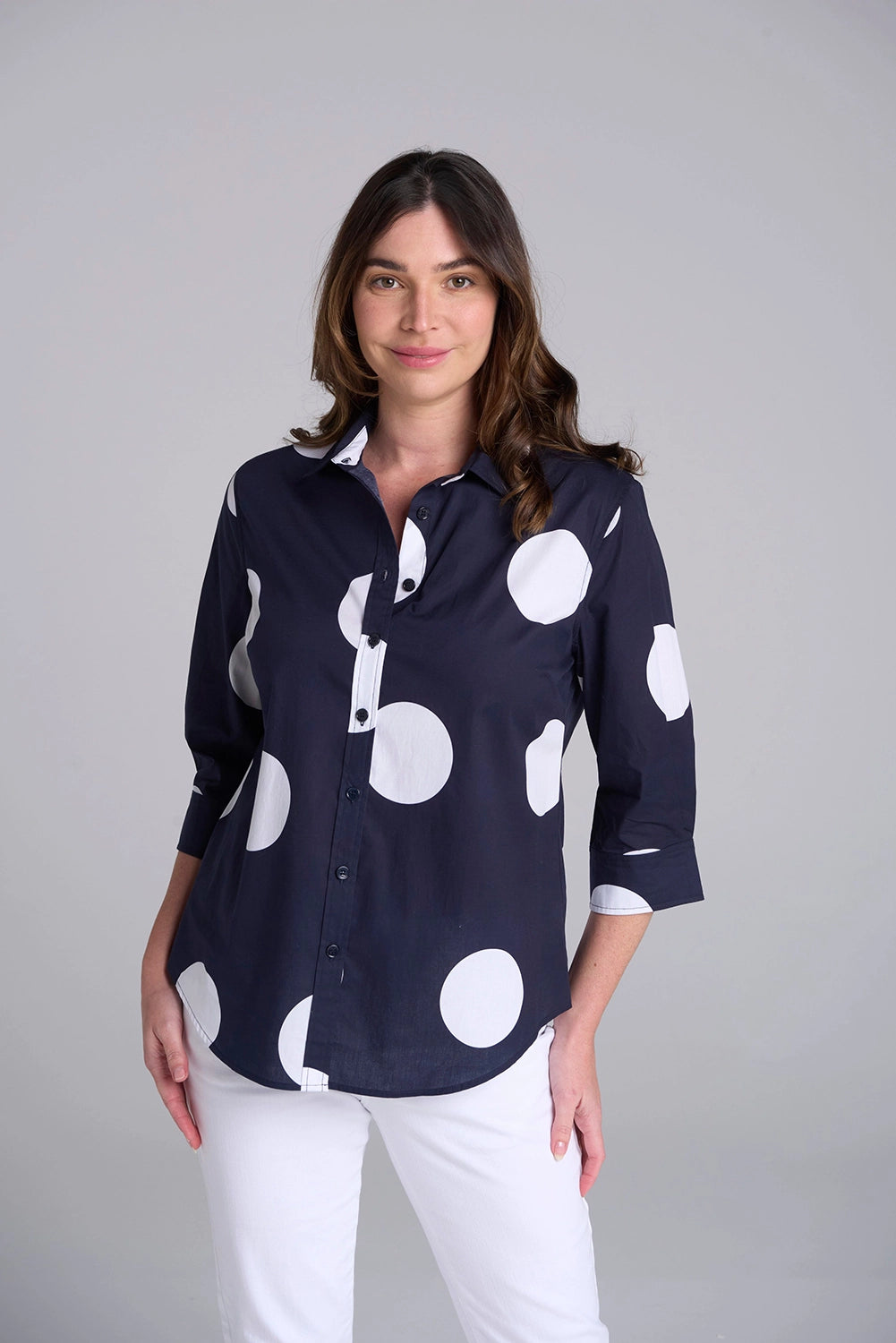 Goondiwindi ¾ Sleeve Spot Print Shirt 4396-213