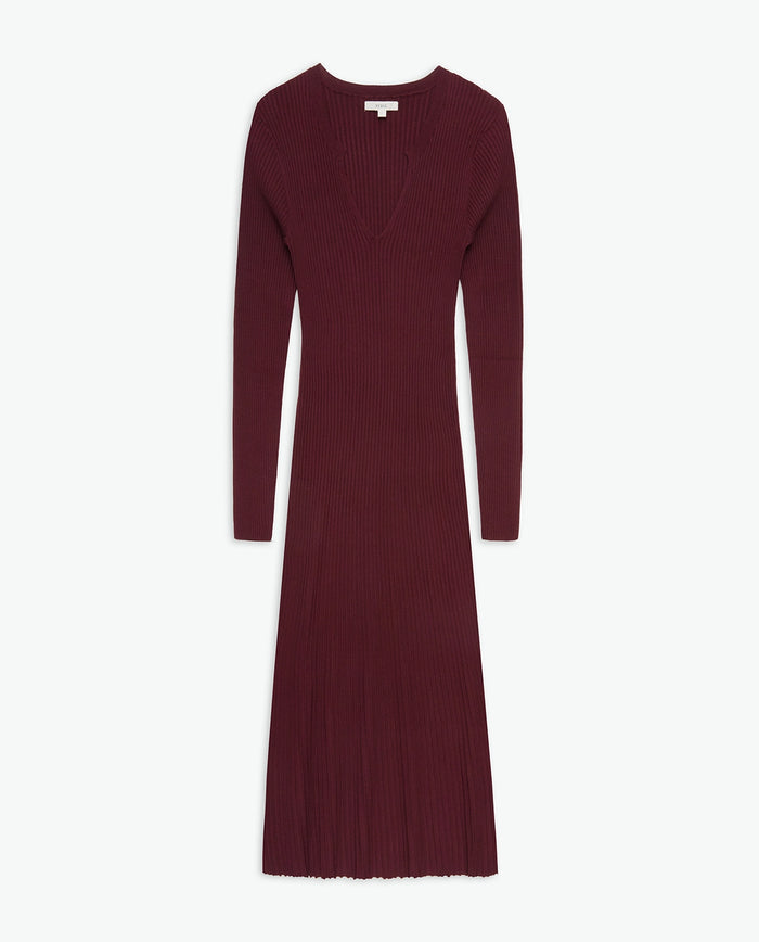 Yerse Dress Pleats in Granate 43520