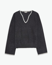 Yerse Jumper Boiled Wool in Plomo 43571