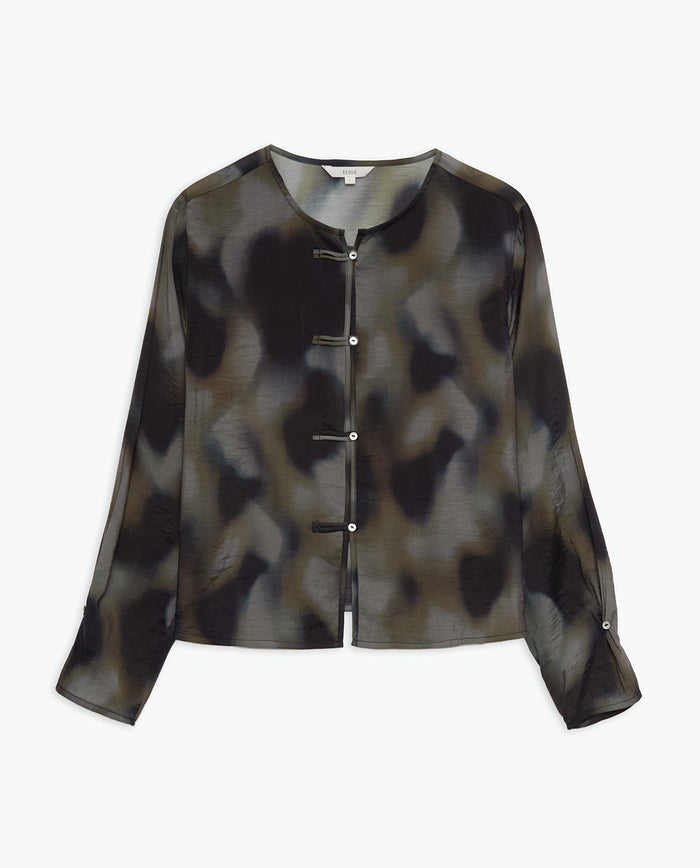 Yerse Shirt Round Neck in Kaki 43823