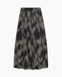 Yerse Skirt Midi Pleats in Kaki 43824
