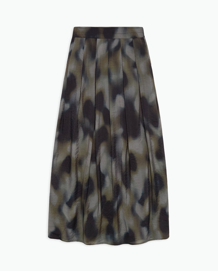 Yerse Skirt Midi Pleats in Kaki 43824
