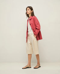 Yerse Linen Blend Bermuda Shorts in Ecru 44805