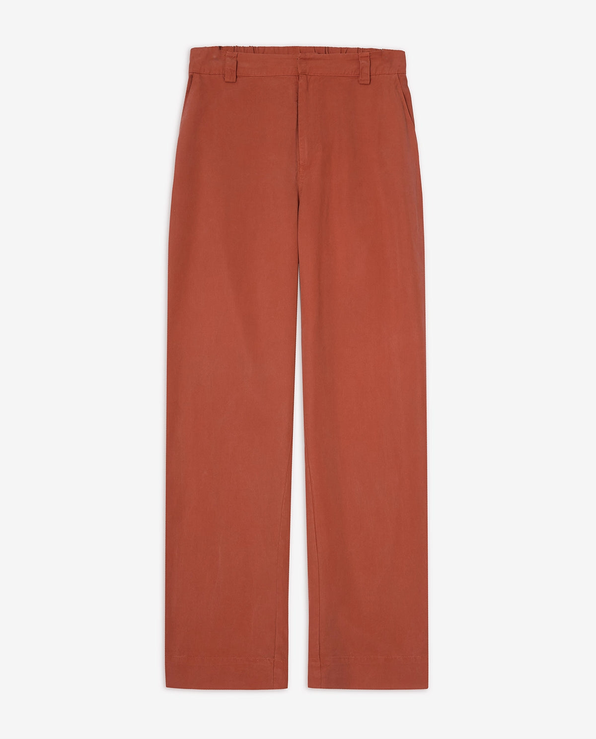 Yerse Straight Tencel Trousers in Dark Red 44816
