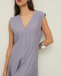Yerse Crinkled Effect Dress in Mauve 44822
