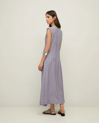 Yerse Crinkled Effect Dress in Mauve 44822