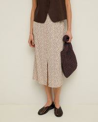 Yerse Short Crepe Skirt in Ntl Flowers 44827
