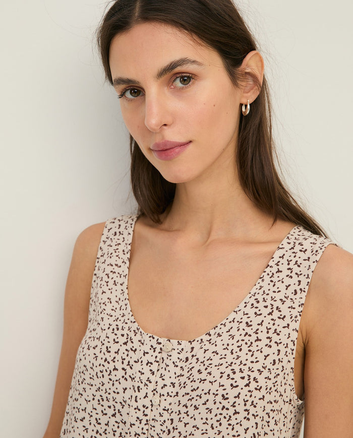 Yerse Crepe Top in Ntl Flowers 44831