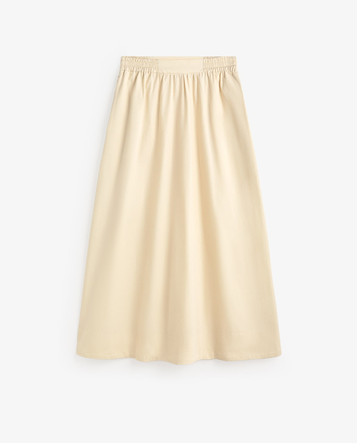 Yerse Midi Poplin Skirt in Ecru 44837