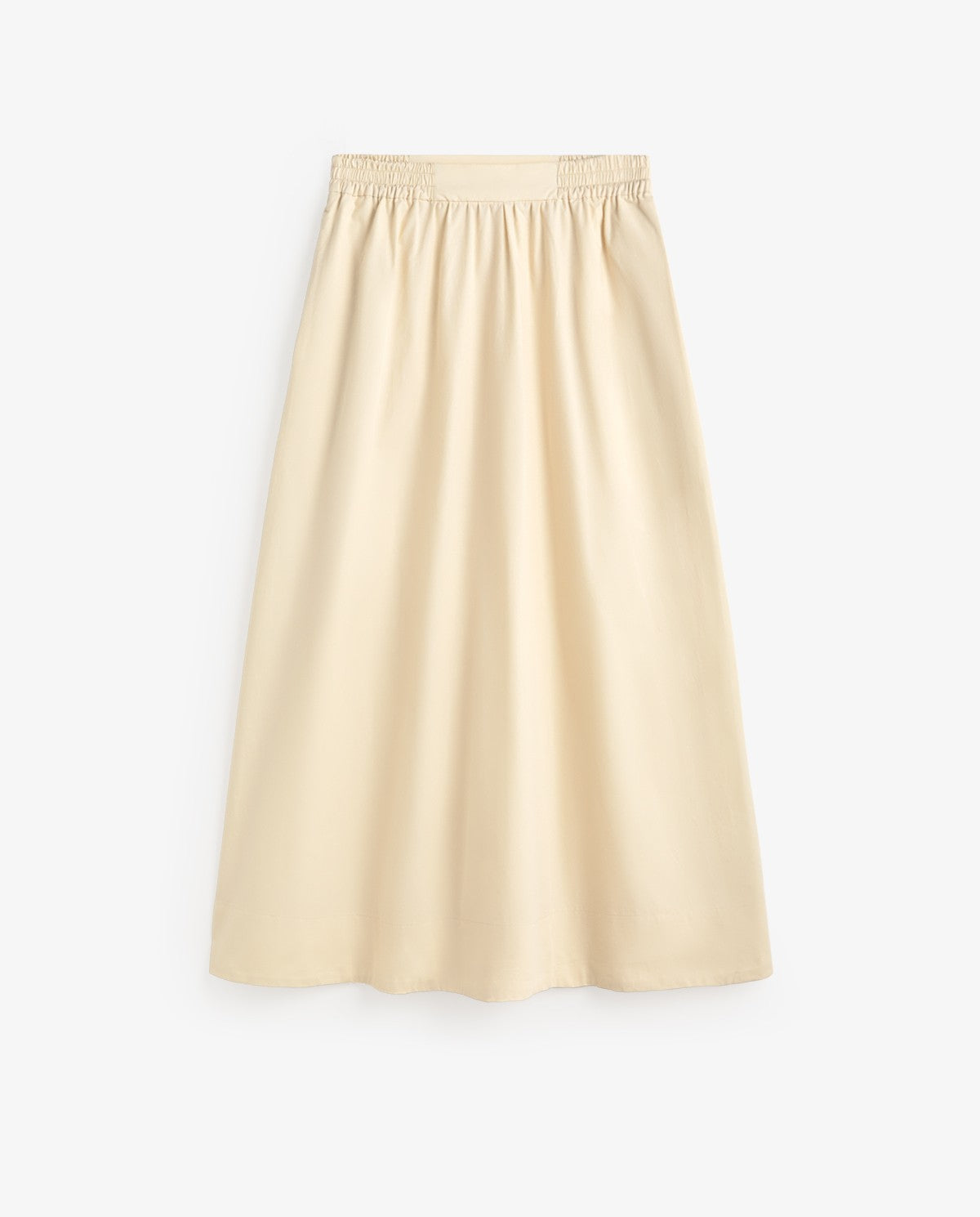 Yerse Midi Poplin Skirt in Ecru 44837