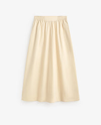 Yerse Midi Poplin Skirt in Ecru 44837
