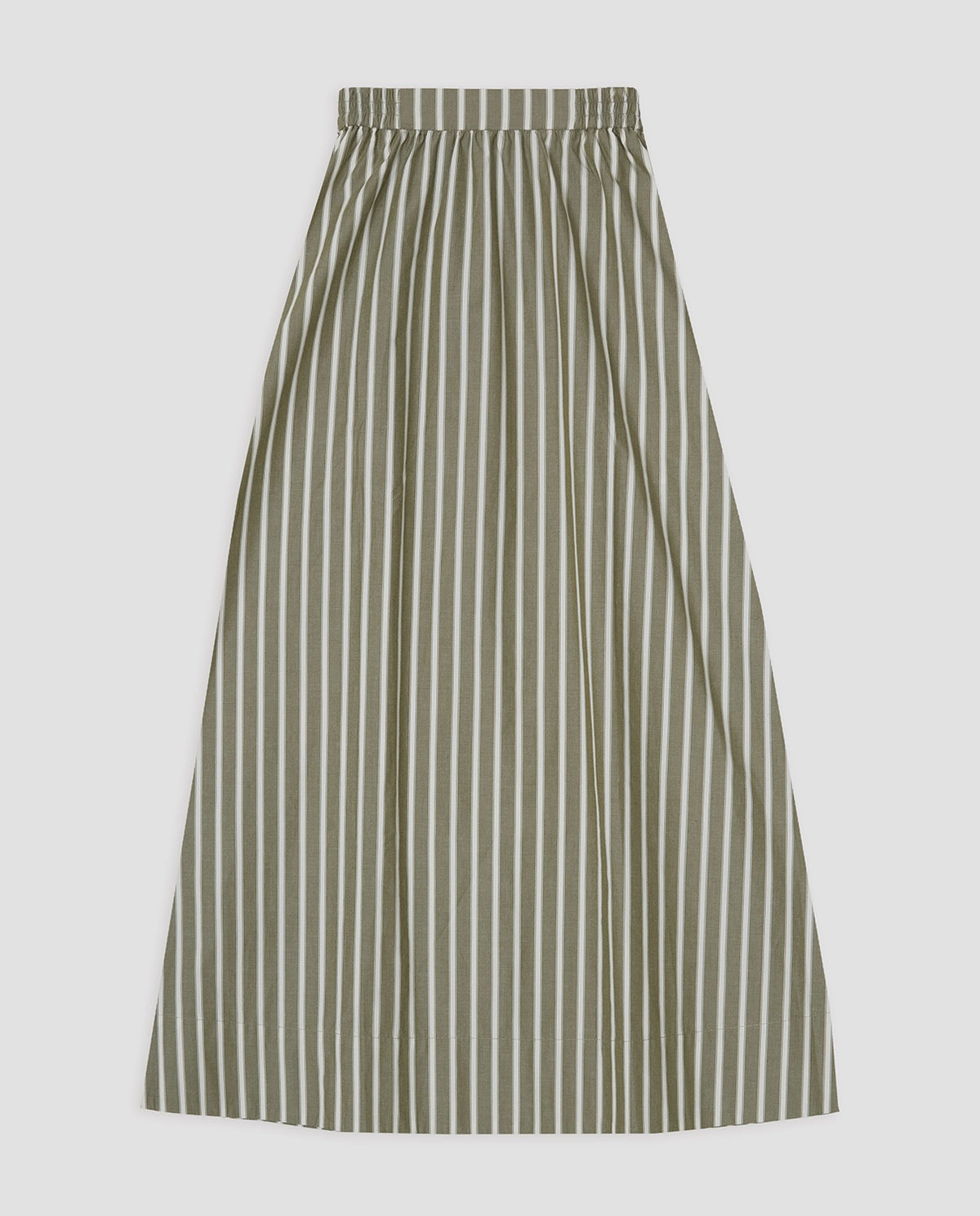 Yerse Midi Poplin Skirt in Ht Grn Stripe 44837