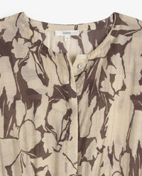 Yerse Printed Viscose Dress in Brown 44842