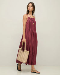 Yerse Strap Dress Straight Neckline in Abg Stripe 44847