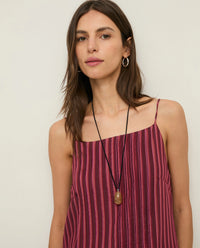 Yerse Strap Dress Straight Neckline in Abg Stripe 44847