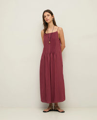 Yerse Strap Dress Straight Neckline in Abg Stripe 44847