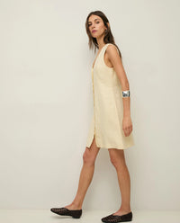 Yerse 100% Linen Dress in Ecru 44853