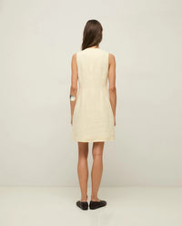 Yerse 100% Linen Dress in Ecru 44853