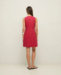 Yerse 100% Linen Dress in Raspberry 44853