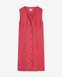Yerse 100% Linen Dress in Raspberry 44853