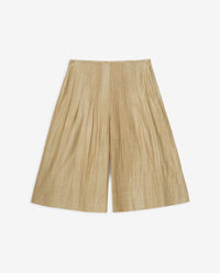 Yerse Crinkled Effect Bermuda Shorts in Vainilla 44858