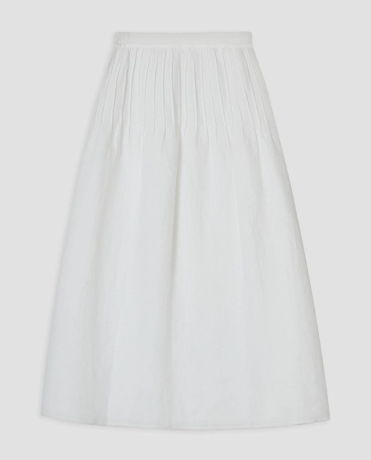 Yerse Hemp Midi Skirt in White 44861