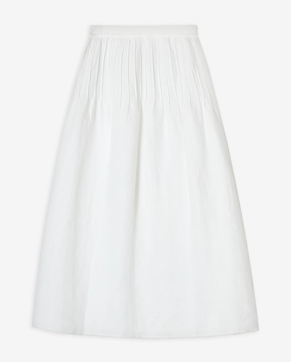Yerse Hemp Midi Skirt in White 44861