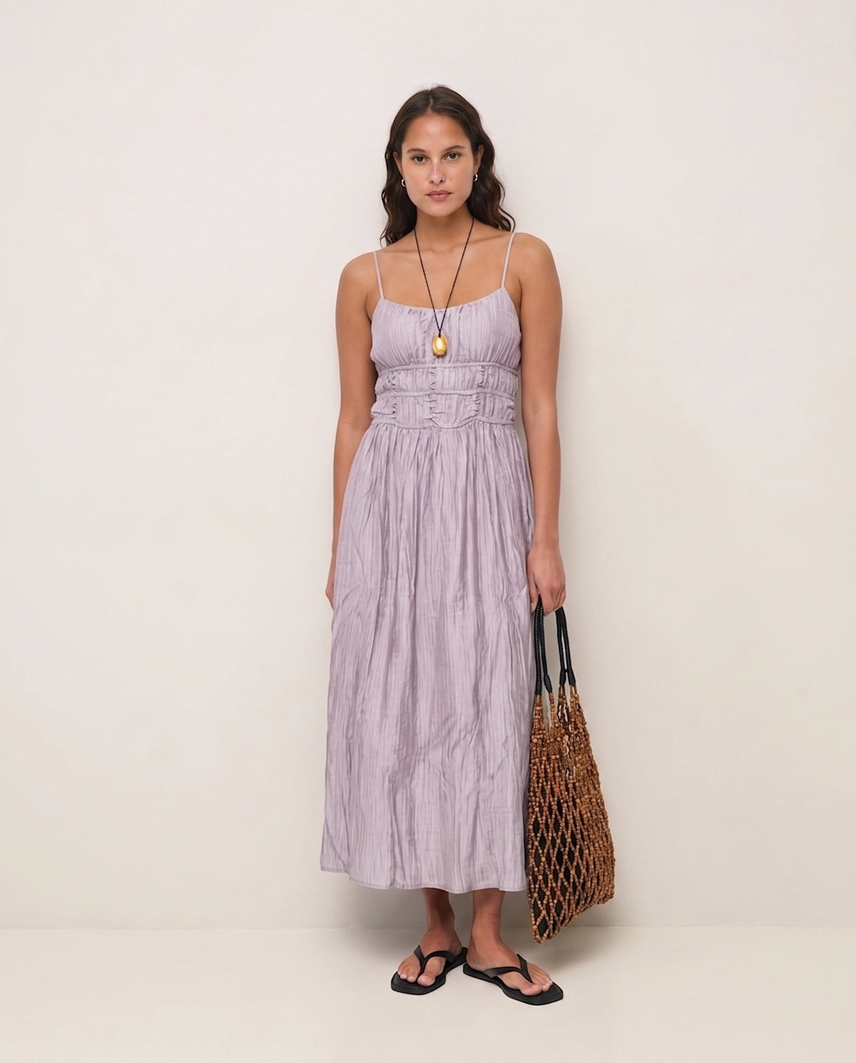 Yerse Long Dress in Mauve 44865