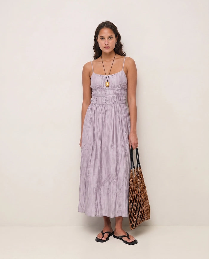 Yerse Long Dress in Mauve 44865