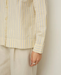 Yerse Basic Shirt Collar Shirt in Yellow Stripe 44887