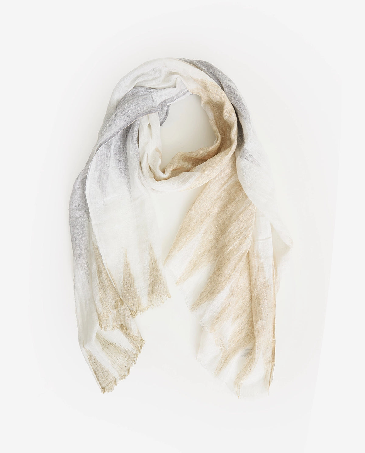 Yerse Geometric Jacquard Scarf in Est Beige 44916