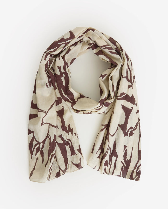 Yerse Cotton Scarf in Brown 44922
