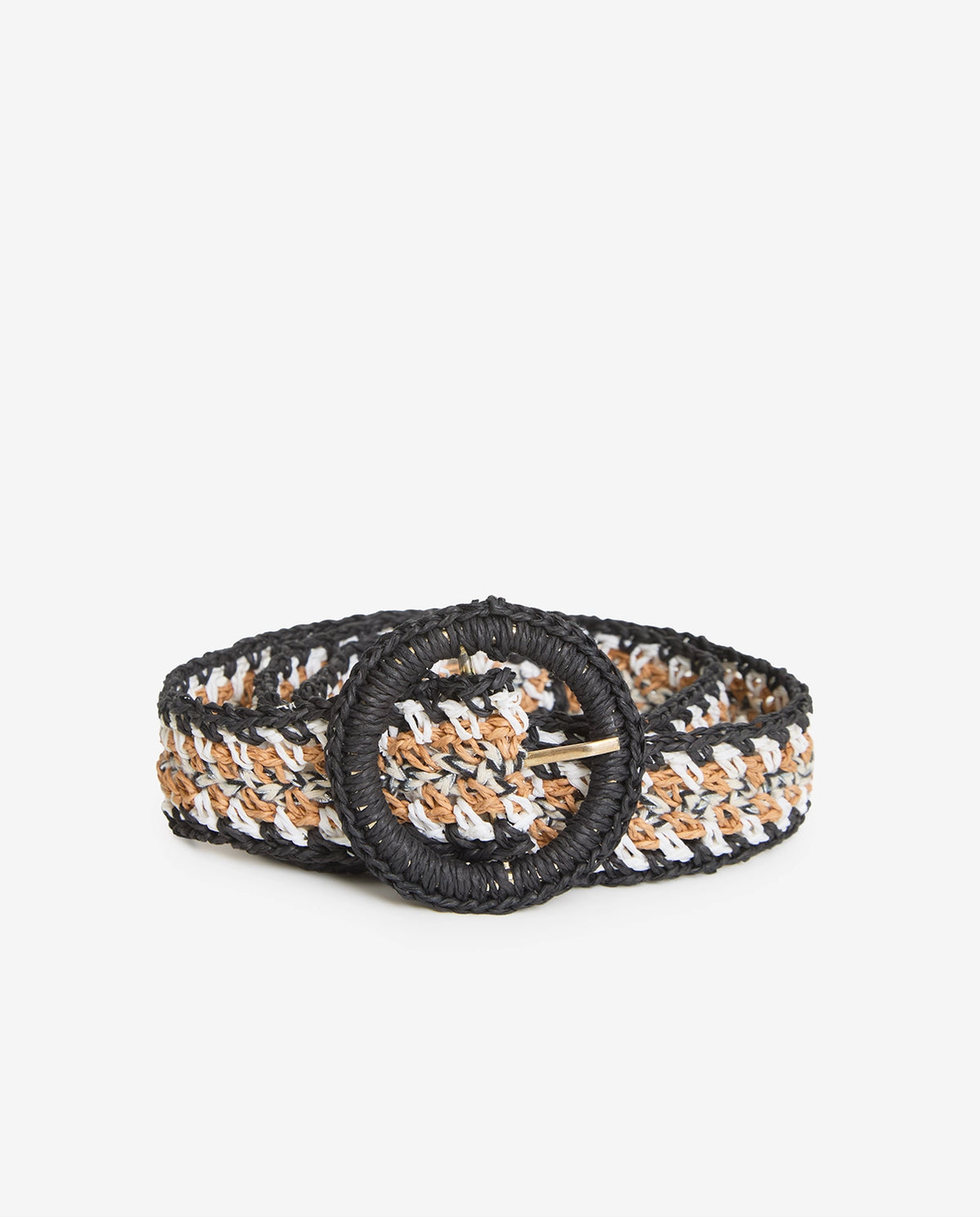 Yerse Raffia Belt in Black 44961