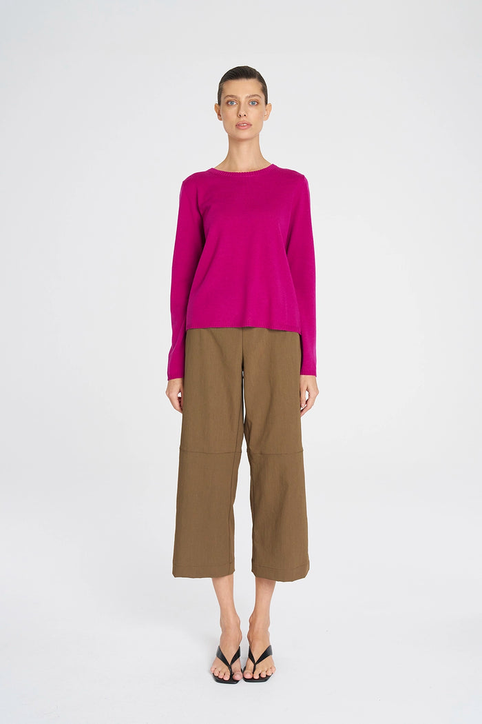 Mela Purdie Crew Sweater in Berry F14 9307
