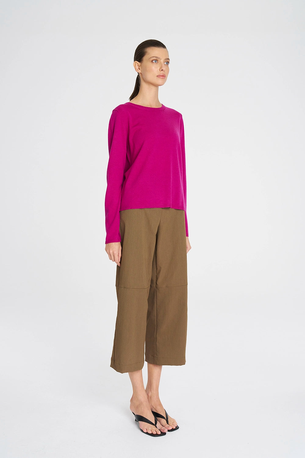 Mela Purdie Crew Sweater in Berry F14 9307